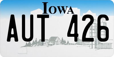 IA license plate AUT426