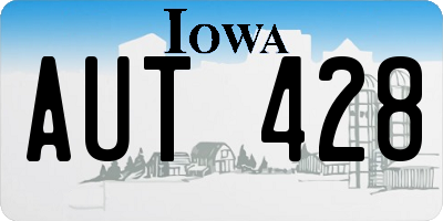 IA license plate AUT428