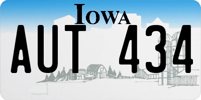IA license plate AUT434
