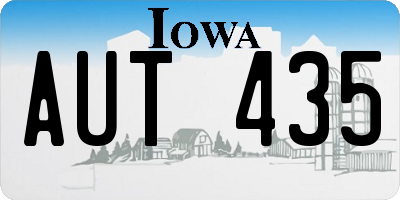 IA license plate AUT435