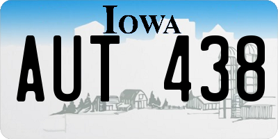 IA license plate AUT438