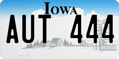 IA license plate AUT444