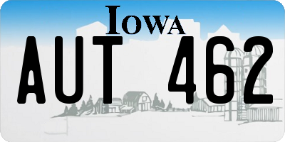 IA license plate AUT462