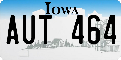 IA license plate AUT464