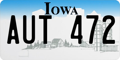 IA license plate AUT472