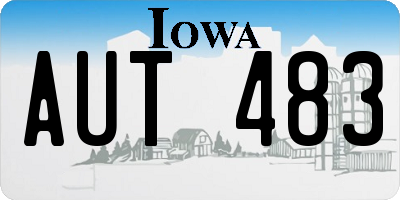 IA license plate AUT483