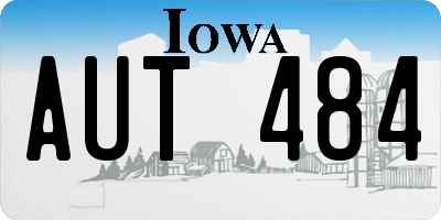 IA license plate AUT484
