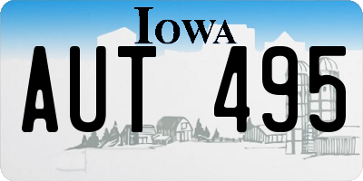 IA license plate AUT495