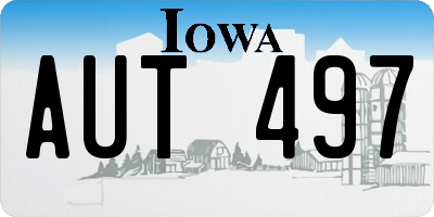 IA license plate AUT497
