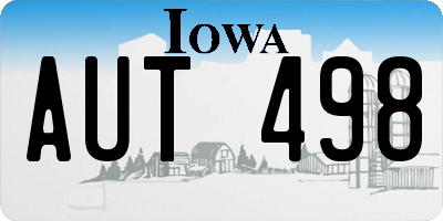 IA license plate AUT498