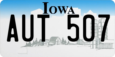 IA license plate AUT507