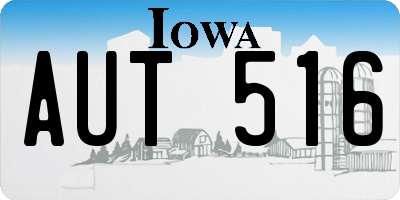 IA license plate AUT516
