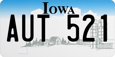 IA license plate AUT521