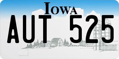 IA license plate AUT525
