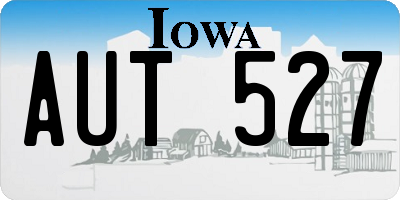 IA license plate AUT527