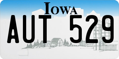 IA license plate AUT529