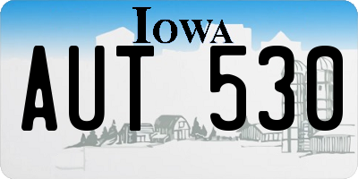 IA license plate AUT530