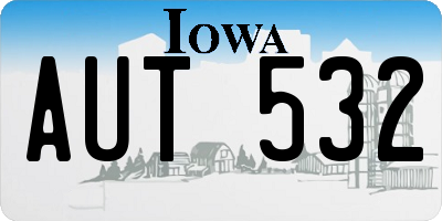 IA license plate AUT532