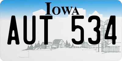 IA license plate AUT534