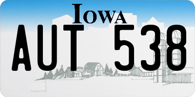 IA license plate AUT538