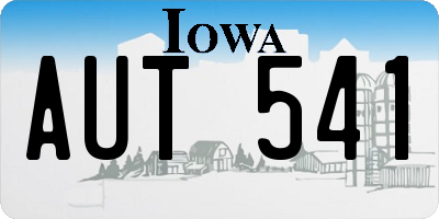 IA license plate AUT541