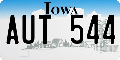 IA license plate AUT544