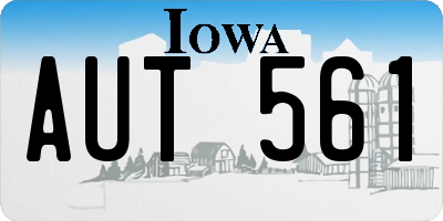 IA license plate AUT561