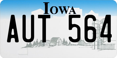 IA license plate AUT564