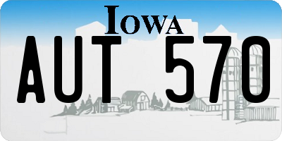 IA license plate AUT570
