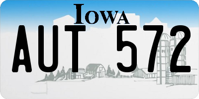 IA license plate AUT572