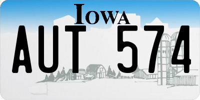 IA license plate AUT574