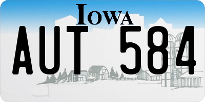 IA license plate AUT584