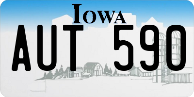 IA license plate AUT590