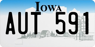IA license plate AUT591