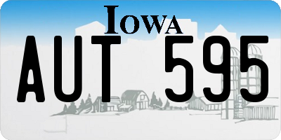 IA license plate AUT595