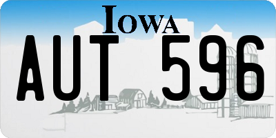 IA license plate AUT596