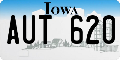 IA license plate AUT620