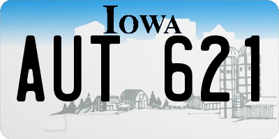 IA license plate AUT621