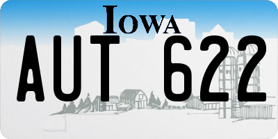 IA license plate AUT622