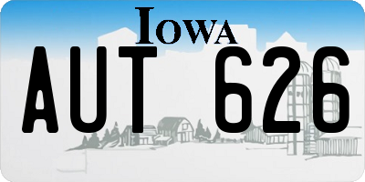 IA license plate AUT626