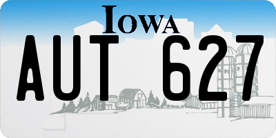 IA license plate AUT627