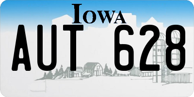 IA license plate AUT628