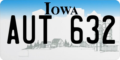 IA license plate AUT632