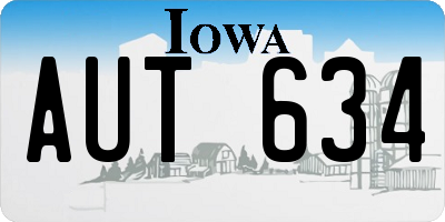 IA license plate AUT634