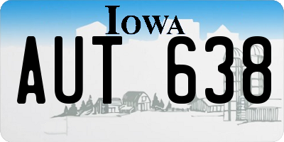 IA license plate AUT638