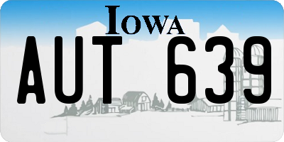 IA license plate AUT639