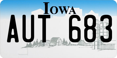 IA license plate AUT683