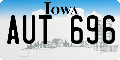 IA license plate AUT696