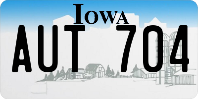IA license plate AUT704