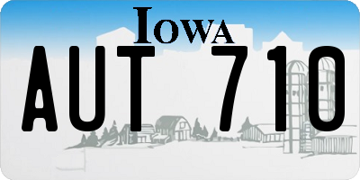 IA license plate AUT710
